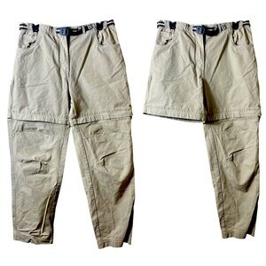 Vintage Organic Cotton Convertible‎ Zip Off Cargo Pants Shorts 10 Hiking Camping